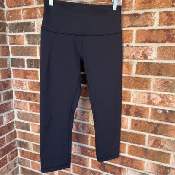 Lululemon Wunder Under Crop (Hi-Rise) *Full-On Luon 21"Black  EUC - Picture 3 of 15